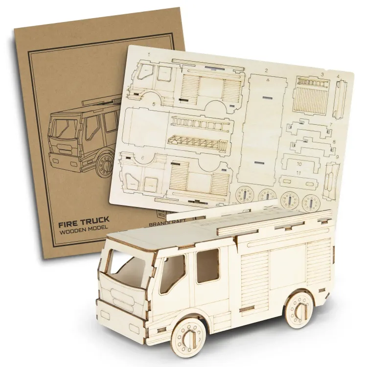 BRANDCRAFT Fire Truck Wooden Model