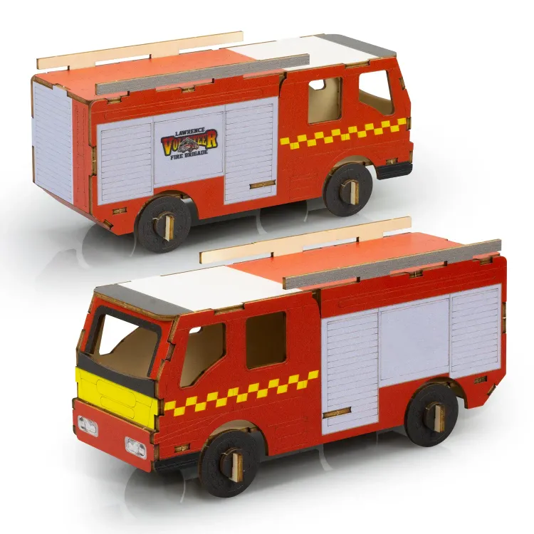 BRANDCRAFT Fire Truck Wooden Model