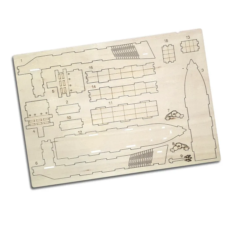 BRANDCRAFT Cargo Ship Wooden Model