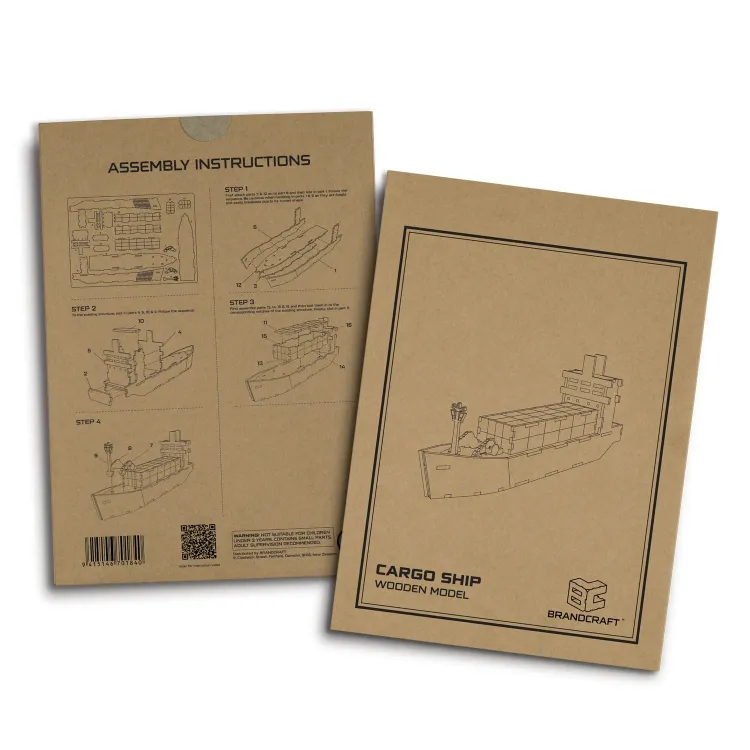 BRANDCRAFT Cargo Ship Wooden Model