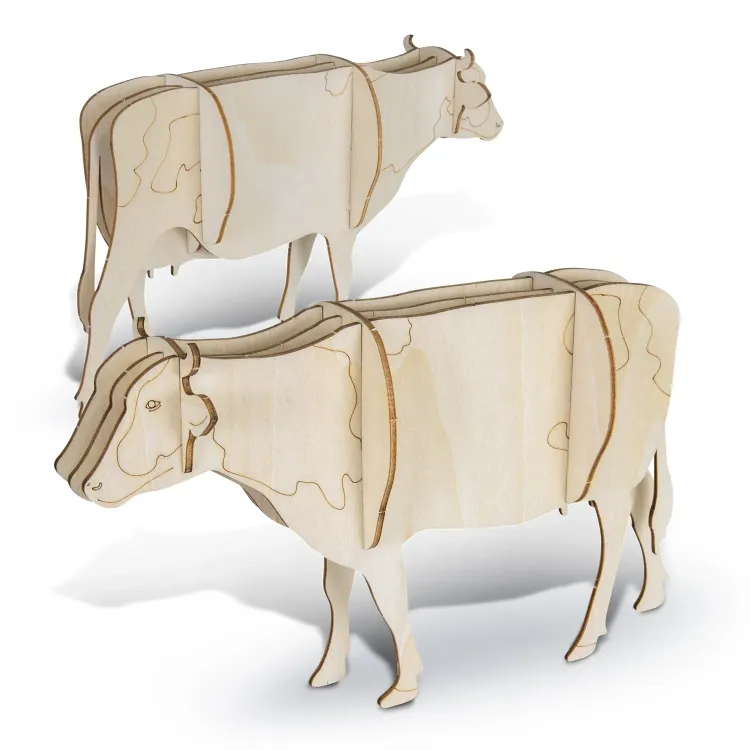 BRANDCRAFT Cow Wooden Model