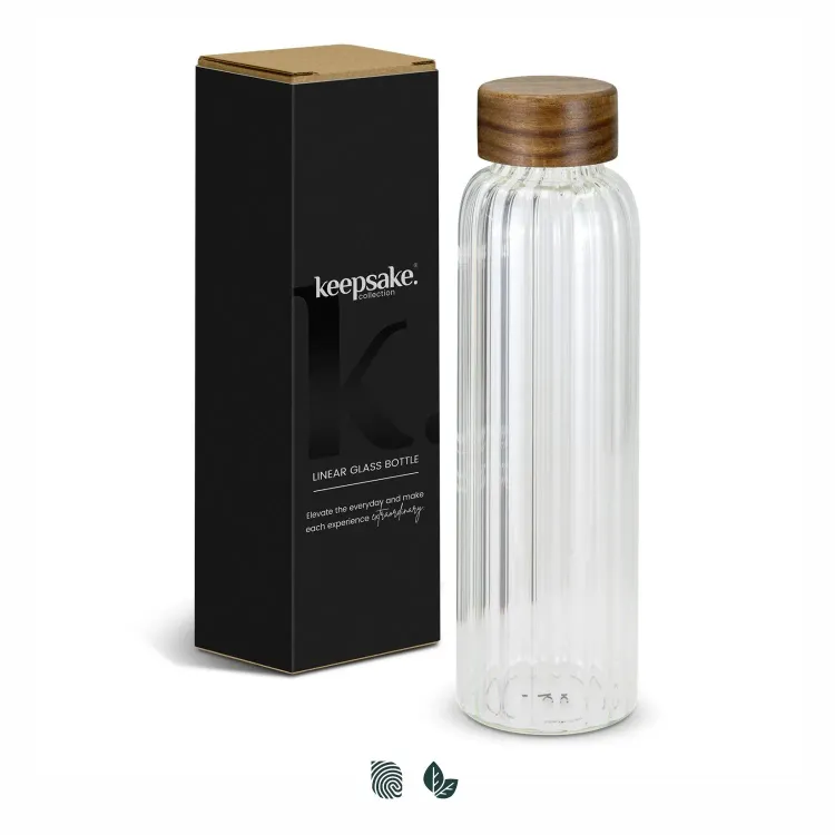 Keepsake Linear Glass Drink Bottle