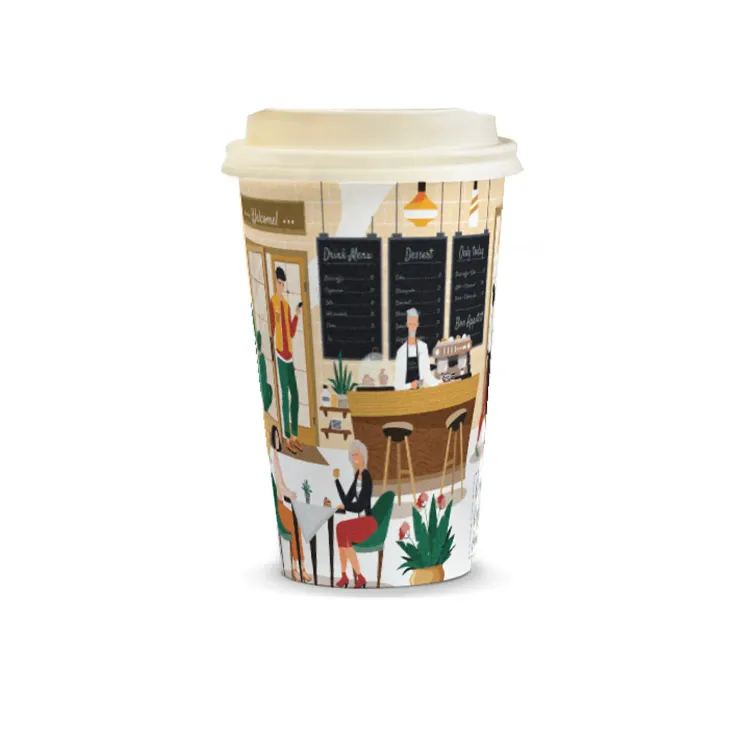 Compostable Paper Coffee Cup - 350ml