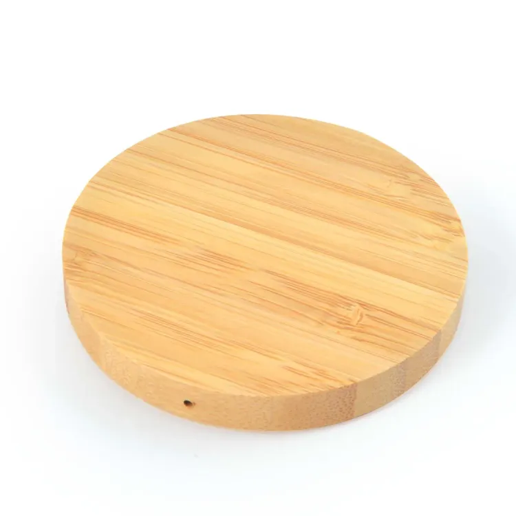 Arc Round Bamboo Wireless Charger  - Bamboo