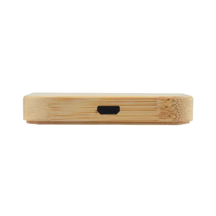 Arc Square Bamboo Wireless Charger - Square Back