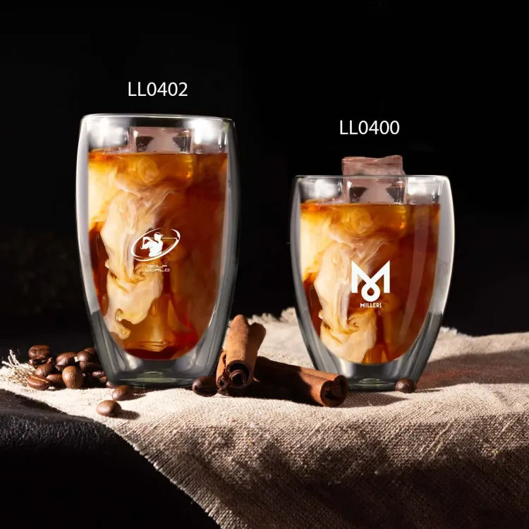 Sierra 350ml Double Wall Glass Cup - Lifestyle