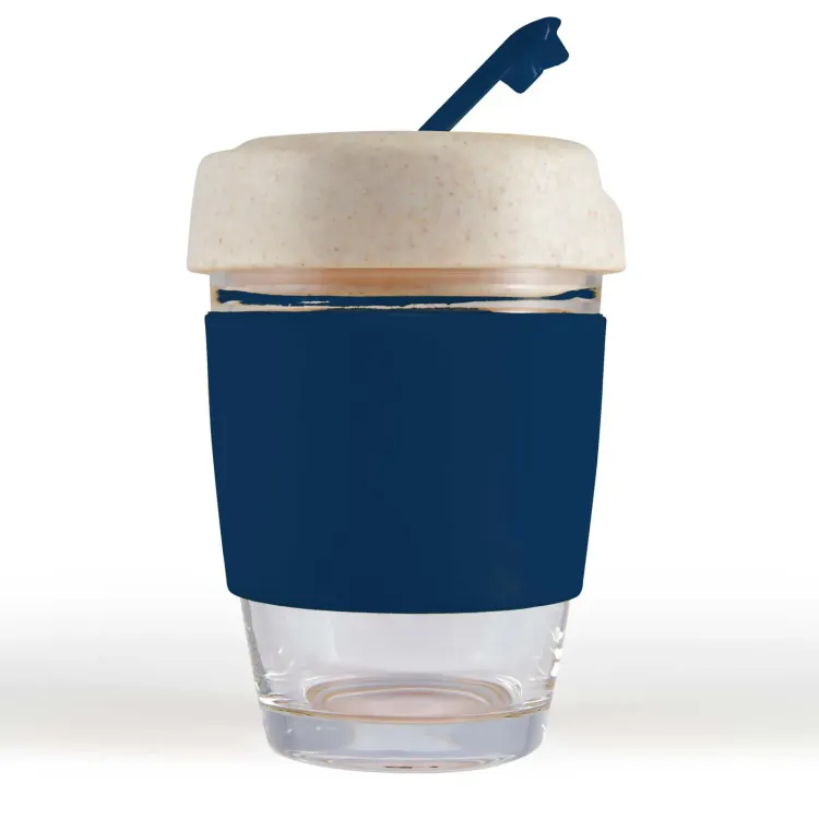 Vienna Eco Coffee Cup / Silicone Band - Navy Blue