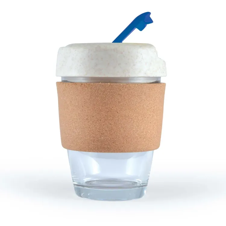 Vienna Eco Coffee Cup /  Cork Band - Dark Blue