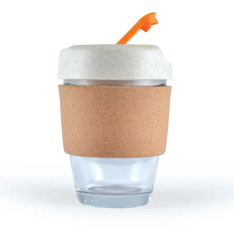 Vienna Eco Coffee Cup /  Cork Band - Orange