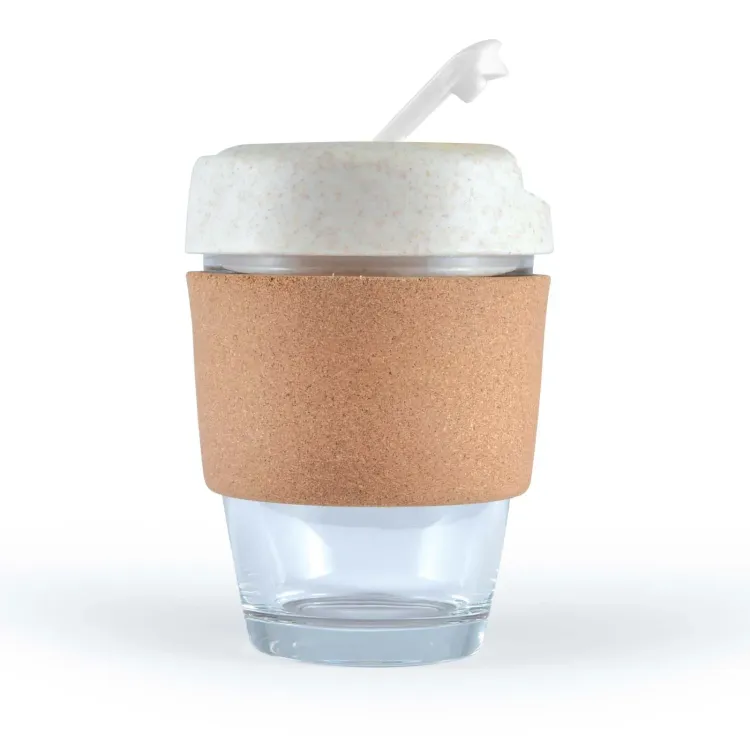Vienna Eco Coffee Cup /  Cork Band - White