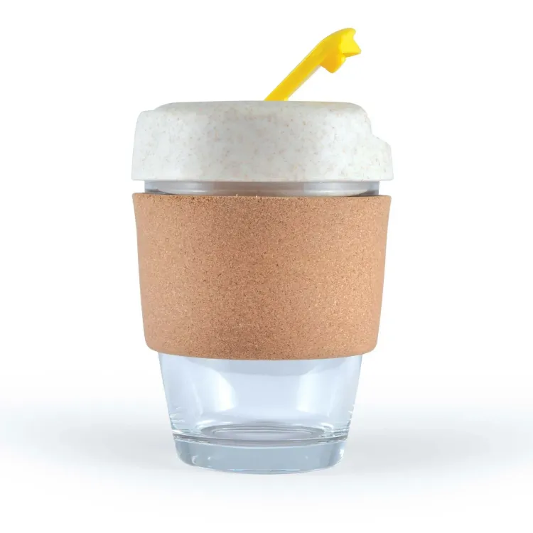 Vienna Eco Coffee Cup /  Cork Band - Yellow