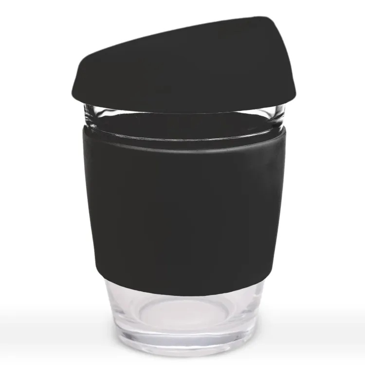 Vienna Coffee Cup / Silicone Lid  - Black