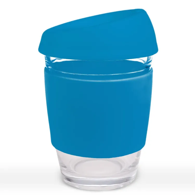 Vienna Coffee Cup / Silicone Lid  - Light Blue