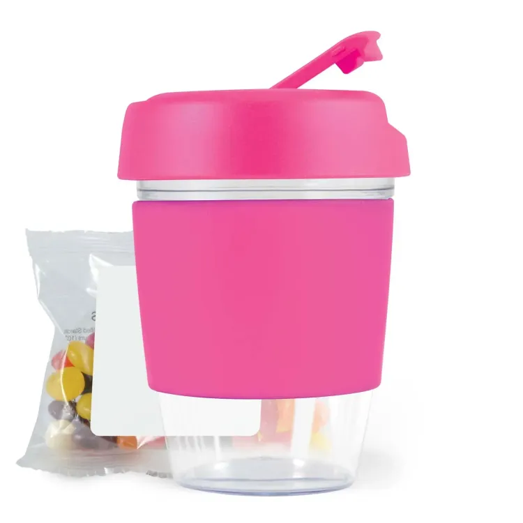Kick Coffee Cup with Jelly Beans - Pink