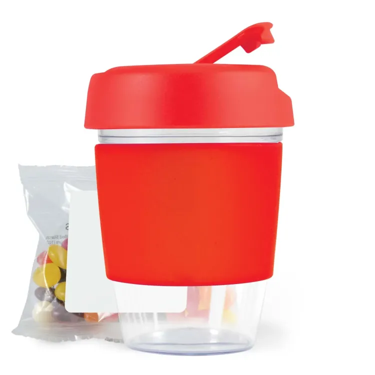 Kick Coffee Cup with Jelly Beans - Red