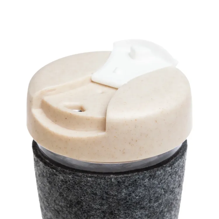 Vienna Eco Coffee Cup / RPET Band - Lid Open 2