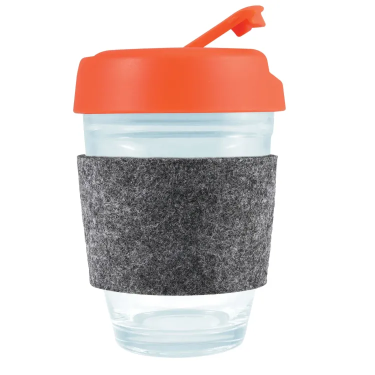 Vienna Coffee Cup / Flip Lid / RPET Band - Orange