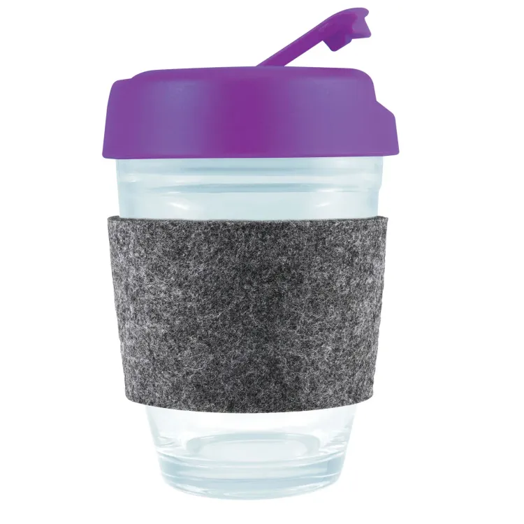 Vienna Coffee Cup / Flip Lid / RPET Band - Purple