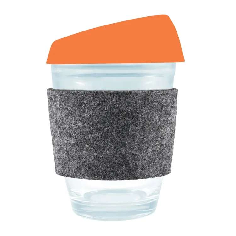 Vienna Coffee Cup / Silicone Lid / RPET Band - Orange