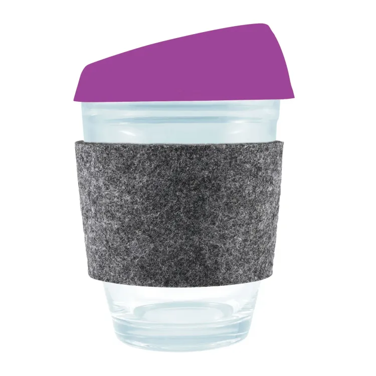 Vienna Coffee Cup / Silicone Lid / RPET Band - Purple