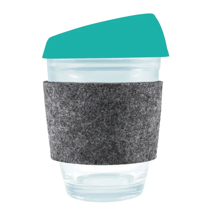 Vienna Coffee Cup / Silicone Lid / RPET Band - Teal