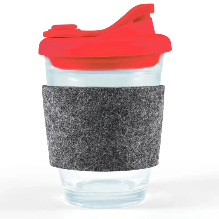 Vienna Coffee Cup / Snap Lid / RPET Band - Red