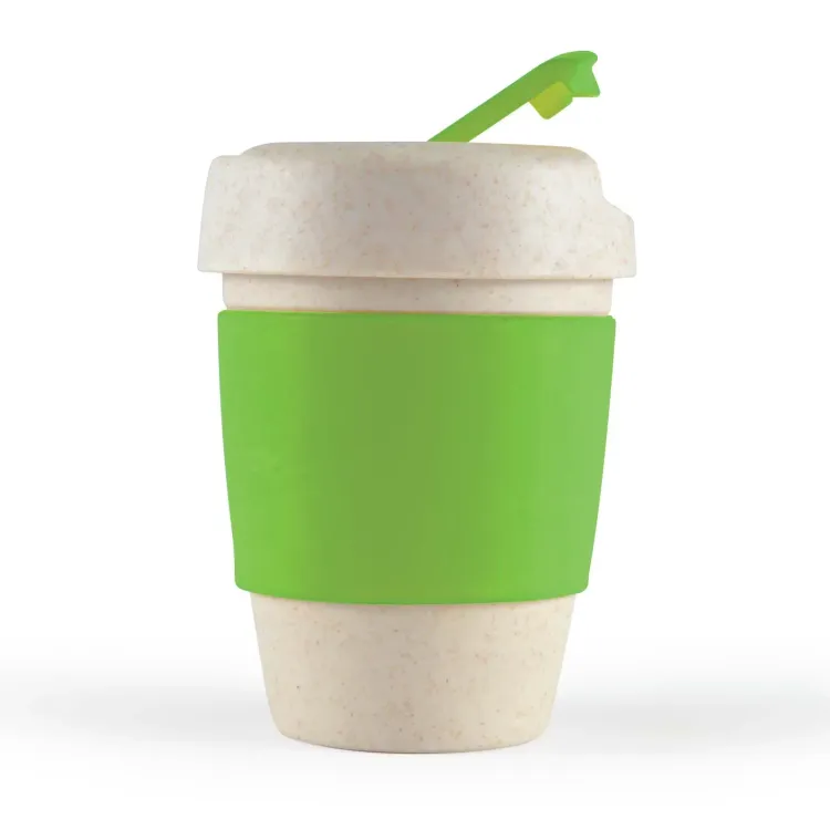 Kick Eco Coffee Cup / Silicone Band  - Light Green