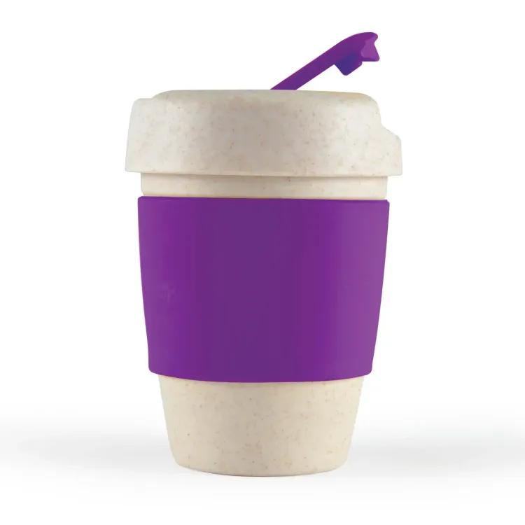 Kick Eco Coffee Cup / Silicone Band  - Purple