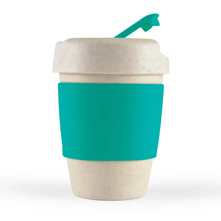 Kick Eco Coffee Cup / Silicone Band  - Teal