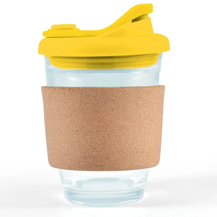 Vienna Coffee Cup / Snap Lid / Cork Band - Yellow
