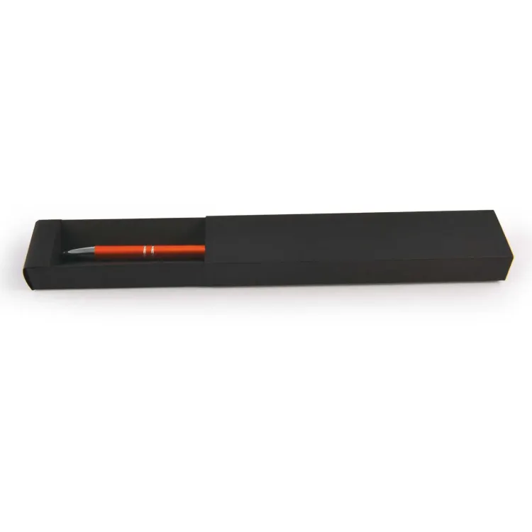 Black Cardboard Pen Box - Angle with Sleeve