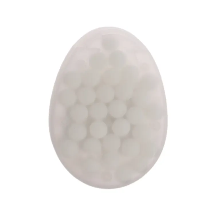 Egg Shape Sugar Free Breath Mints - Frosted Clear