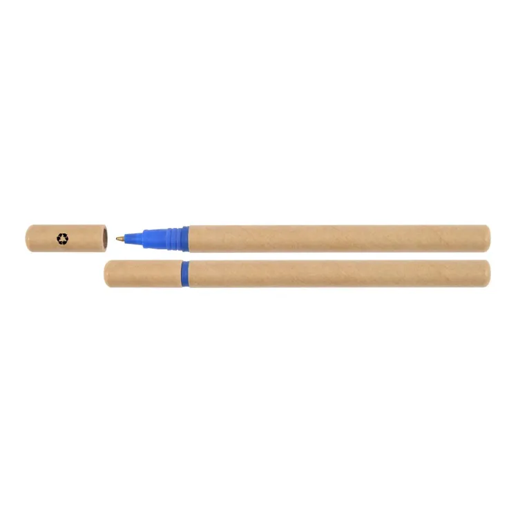 Stratos Cardboard Pen - Natural/Blue