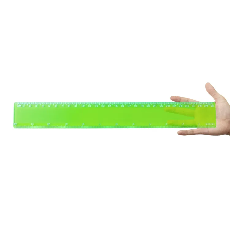 Transparent 30cm Ruler - Transparent Light Green