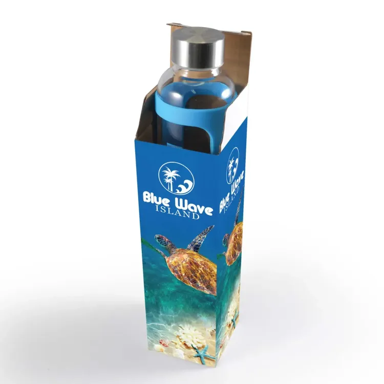 Capri Glass Bottle / Silicone Sleeve - Coloured Sleeve