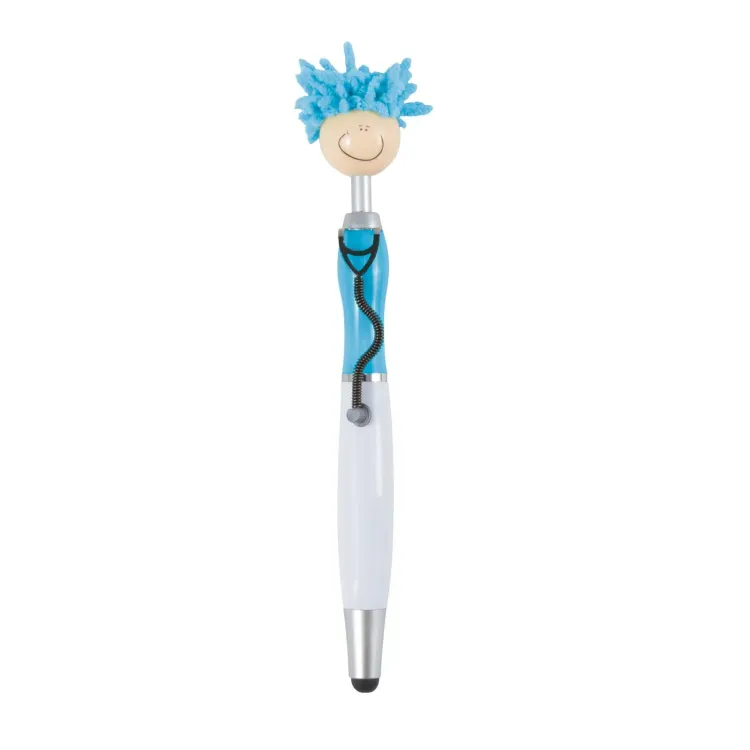 Medical Mop Top Pen / Stylus  - Light Blue