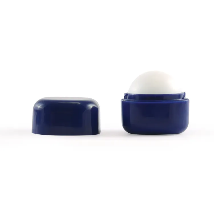 Cube Lip Balm - Dark Blue Side Open