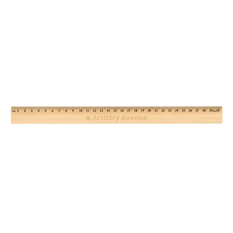Axis 30cm Wooden Ruler - Laser Engraved