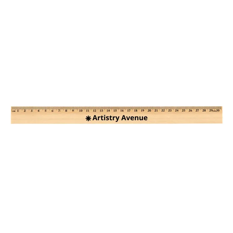 Axis 30cm Wooden Ruler - Screen Print