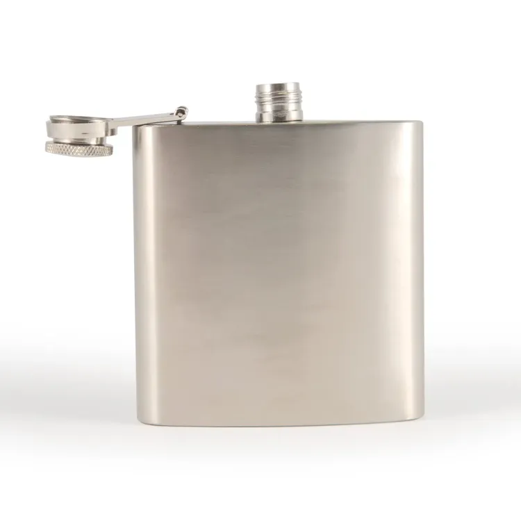 Stainless Steel Hip Flask - Front Open