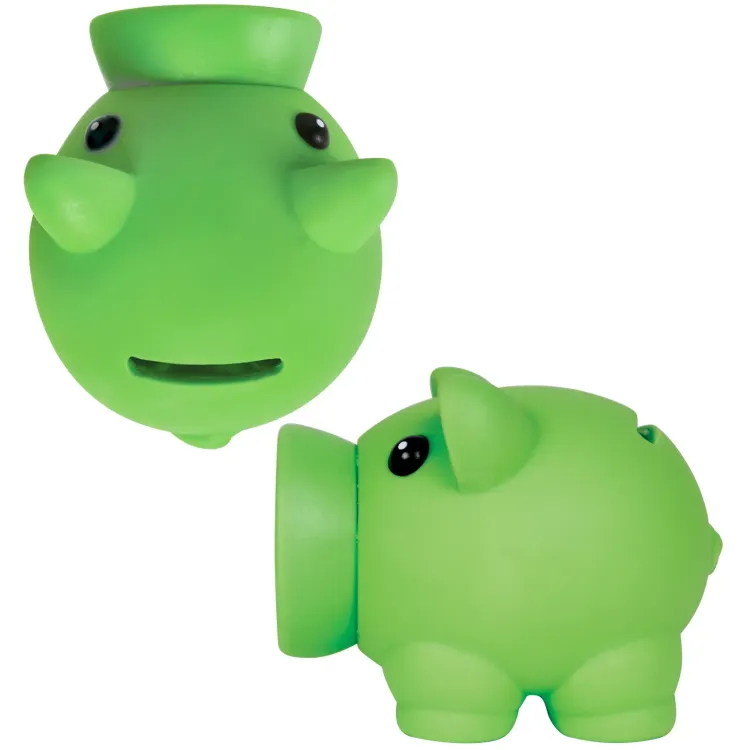 Micro Piglet Coin Bank - Light Green