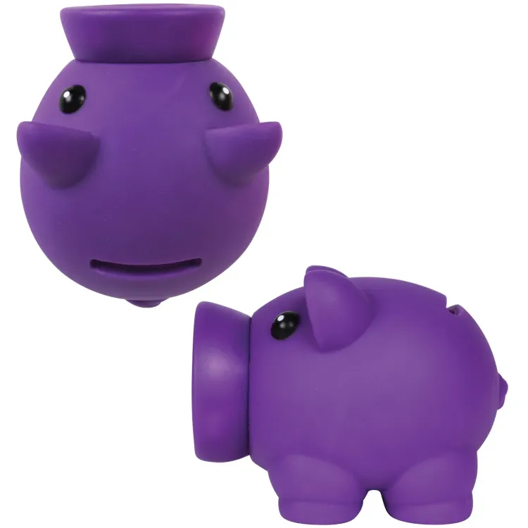 Micro Piglet Coin Bank - Purple