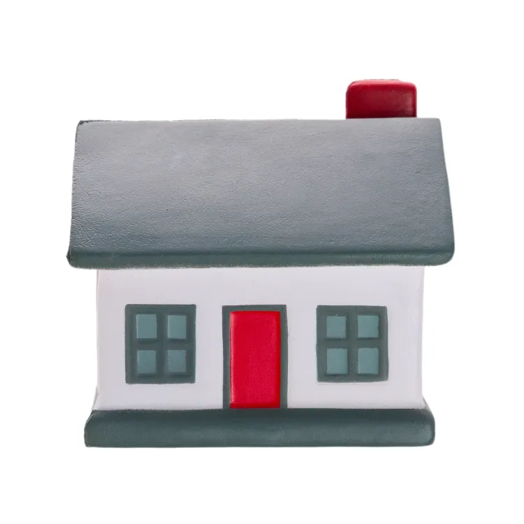 House Stress Reliever - White/Red/Grey