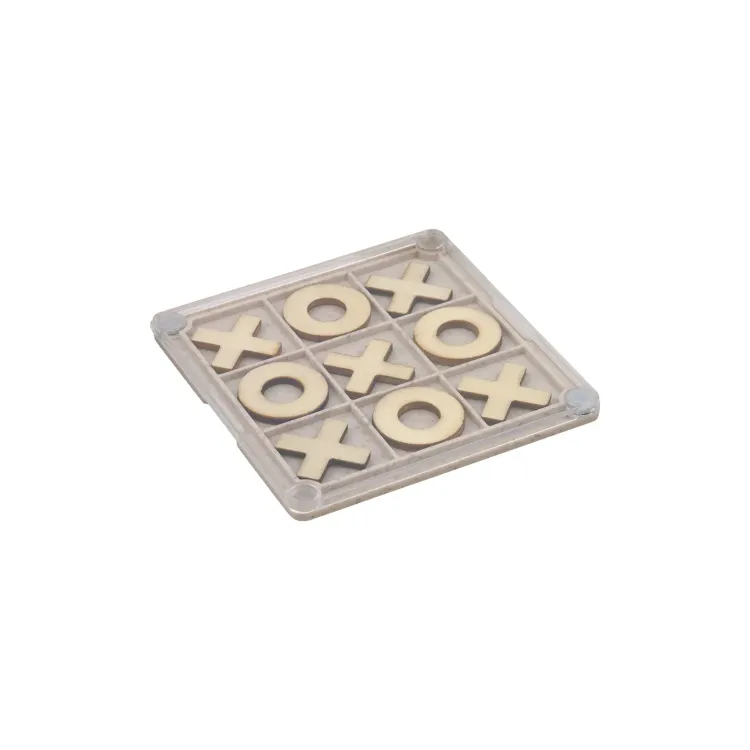 Noughts & Crosses Coaster - Angle with Lid