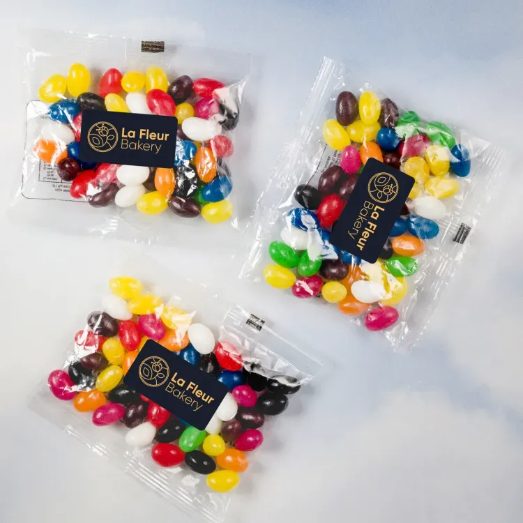 Assorted Colour Mini Jelly Beans in 50 Gram Cello Bag - Lifestyle
