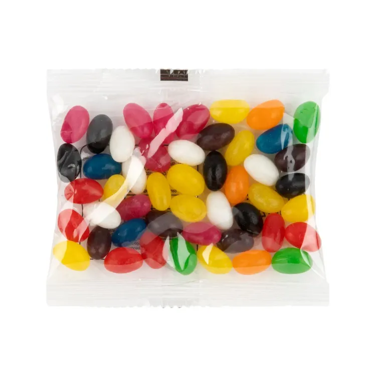 Assorted Colour Mini Jelly Beans in 50 Gram Cello Bag - Undecorated