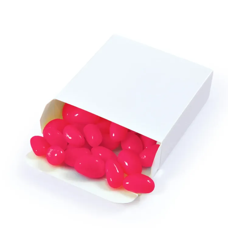 Corporate Colour Jelly Beans in 50g Box  - Raspberry