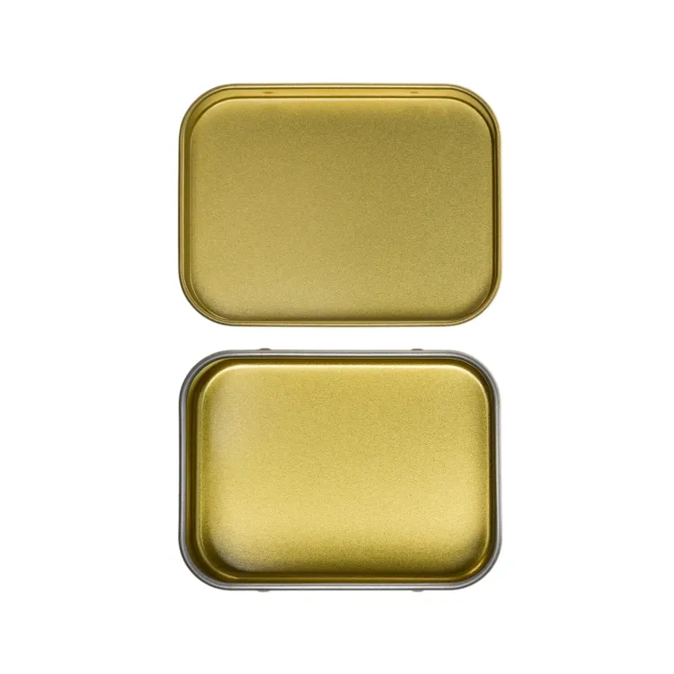 Silver Rectangular Tin - Inside