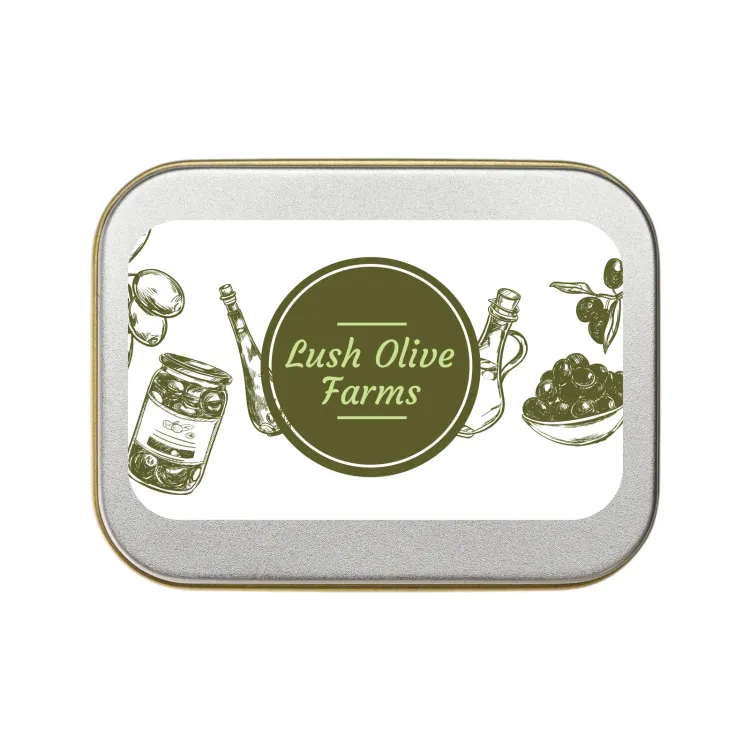 Assorted Colour Mini Jelly Beans in Silver Rectangular Tin - Label