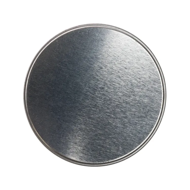 Silver Round Tin - Lid